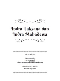 Indra Laksana dan Indra Mahadewa