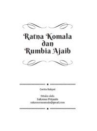 Ratna Komala dan Rumbia Ajaib