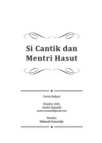 Si Cantik dan Mantri Hasut